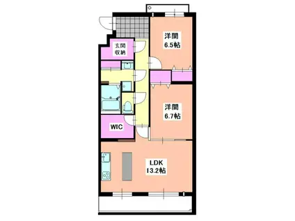 グランシャトーIII(2LDK/3階)の間取り写真