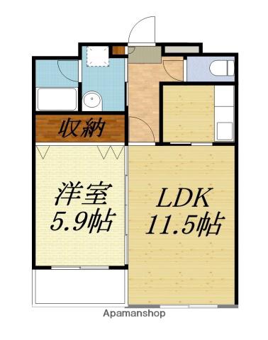 SAINT MARCELLINA(1LDK/1階)の間取り写真