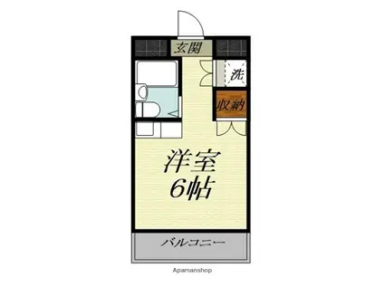 オクトワール浜北(ワンルーム/4階)の間取り写真