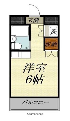 オクトワール浜北(ワンルーム/3階)の間取り写真