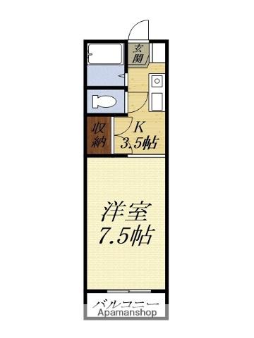 となりの花きゃべつ(1K/3階)の間取り写真