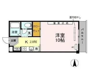 VILLAフィラメント(1K/2階)の間取り写真