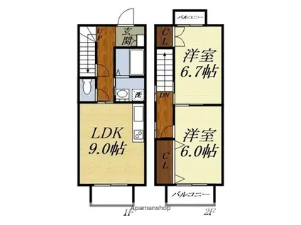 DIXIEII(2LDK)の間取り写真