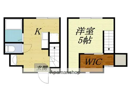 ハイツ真澄III(1DK/1階)の間取り写真