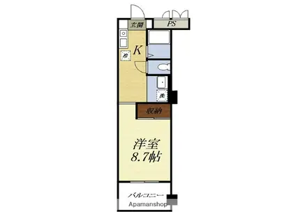 IVYキャッスルII(1K/3階)の間取り写真