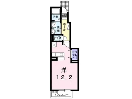 アラヤフラット(1K/1階)の間取り写真