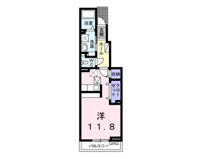 ラッフィナートアロッジオ(1K/1階)の間取り写真
