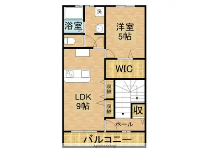 LOTUS池新田(1LDK/2階)の間取り写真