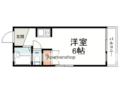 メイプル安東FⅡ(ワンルーム/2階)の間取り写真