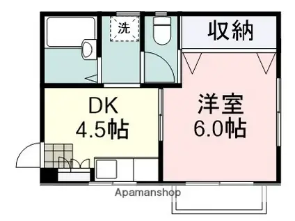 レジデンス弥勒(1DK/3階)の間取り写真