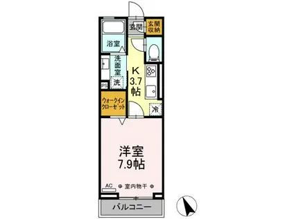 カーサ三保(1K/2階)の間取り写真