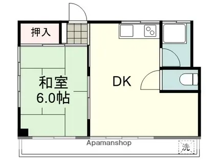 寺田マンション(1DK/2階)の間取り写真