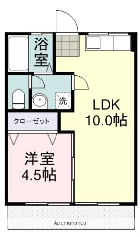 赤堀コーポ(1LDK/1階)の間取り写真