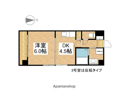 新栄アーバンハイツ(1DK/3階)の間取り写真