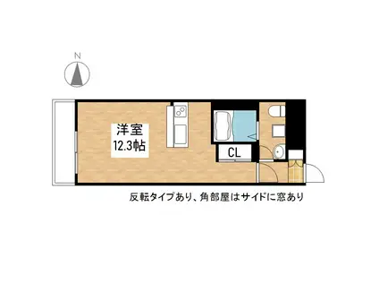 GRAMERCY SHIRAKAWA KOEN(ワンルーム/8階)の間取り写真