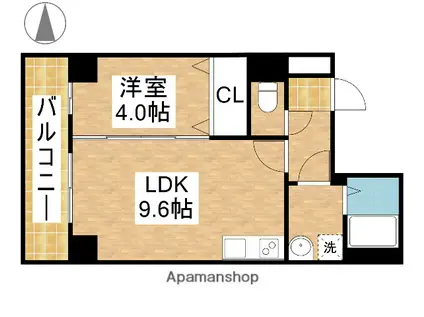 マノアール今池(1LDK/2階)の間取り写真