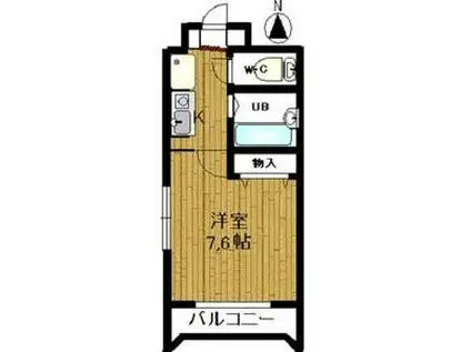 グランベール安田通(1K/7階)の間取り写真