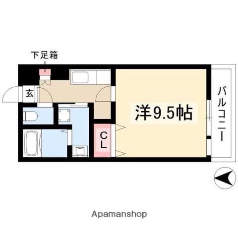 アメニティ吹上(1K/5階)の間取り写真