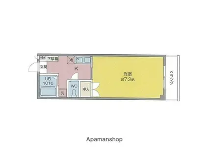 アビターレ筒井(1K/2階)の間取り写真