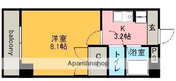 五番街クラシック(1K/2階)の間取り写真