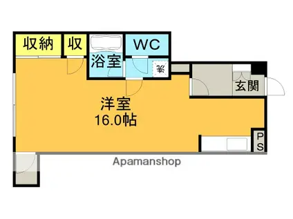 ニューカトレアハイツ(ワンルーム/4階)の間取り写真