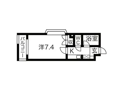 シティライフ覚王山(1K/4階)の間取り写真