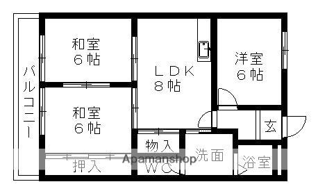 ローレル豊前(3LDK/2階)の間取り写真