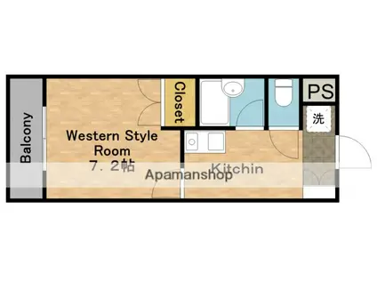 マーベラス新栄(1K/4階)の間取り写真