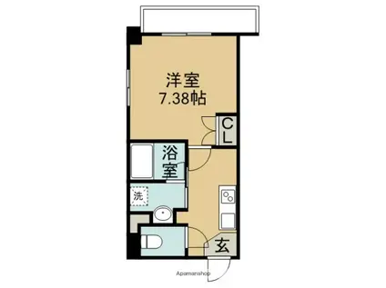 コスモナーレ千種(1K/5階)の間取り写真