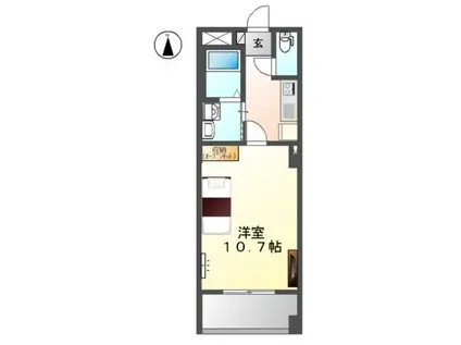 リバパレス鶴舞(1K/4階)の間取り写真