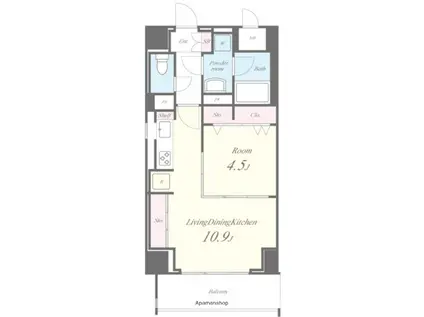 プレミアムコート新栄(1LDK/3階)の間取り写真