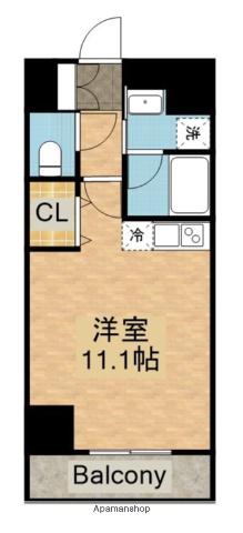 SHOKEN RESIDENCE名古屋(ワンルーム/4階)の間取り写真