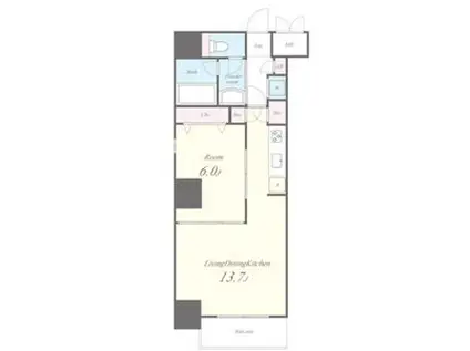 アモン フォンテーヌ(1LDK/7階)の間取り写真