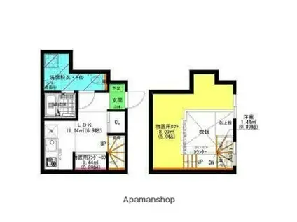 SOLID本山(ワンルーム/1階)の間取り写真