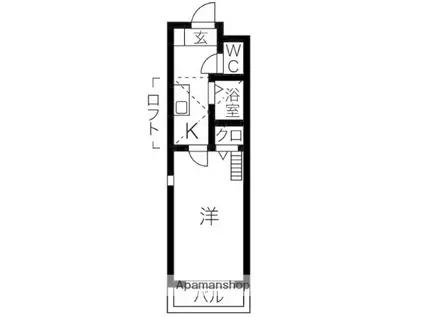 シャノワール(1K/2階)の間取り写真