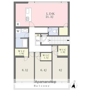HARVEY RESIDENCE日和(3LDK/3階)の間取り写真