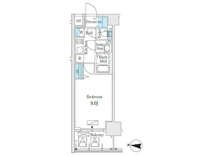 L&Cレジデンス鶴舞公園(1K/10階)の間取り写真