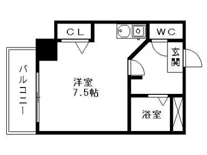 グレイス吹上(1K/4階)の間取り写真