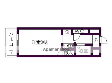 シャルマン千種(1K/2階)の間取り写真