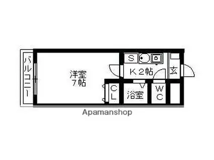 グリーンヒルズ千種(1K/2階)の間取り写真