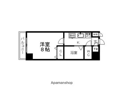 現代ハウス大須(1K/11階)の間取り写真