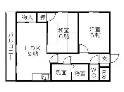 プランドール五反田(2DK/2階)の間取り写真