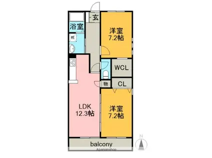 アークステージ Ⅰ(2LDK/4階)の間取り写真