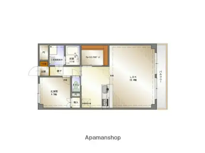 グランドール横前(3DK/3階)の間取り写真