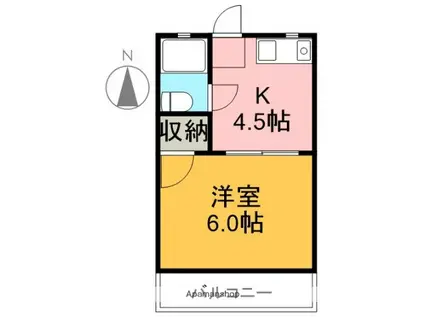 坪井電気ビル(1DK/3階)の間取り写真