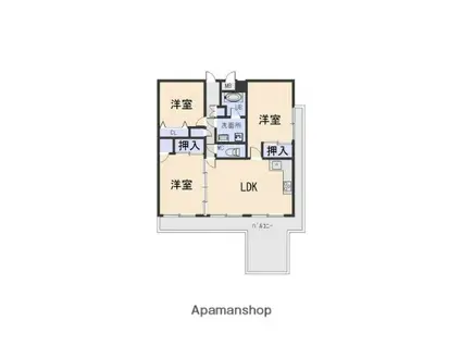 アメニティコーワ(2LDK/7階)の間取り写真