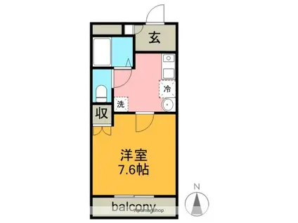 近鉄名古屋線 戸田駅(愛知) 徒歩30分 2階建 築22年(1K/1階)の間取り写真