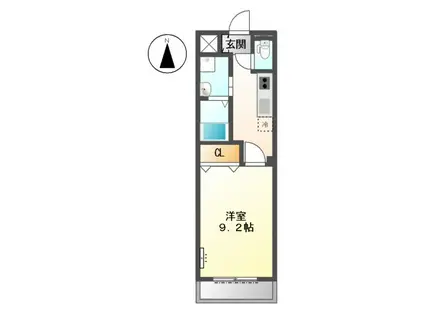 グレーシア・K(1K/1階)の間取り写真