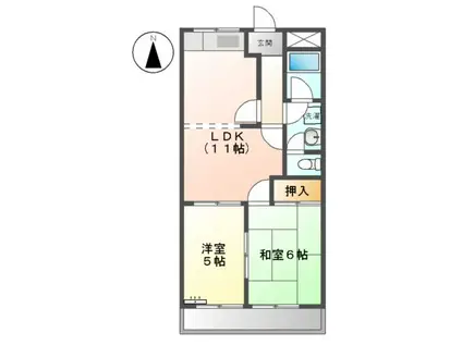 プチキャロル(2LDK/3階)の間取り写真