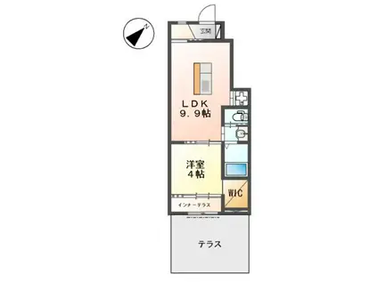 ネクストステージⅡ(1LDK/1階)の間取り写真